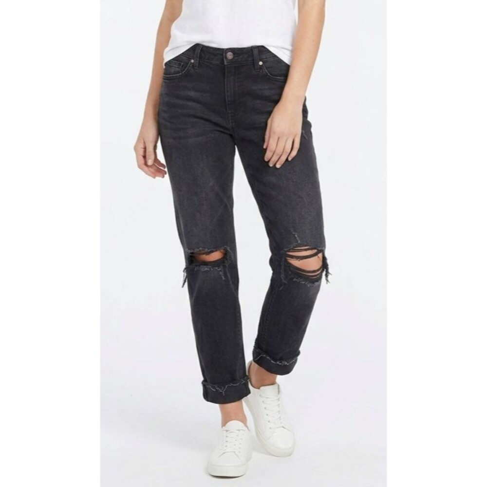 Joe's Jeans The Billie Ankle Jeans W25 Collector's Edition Black Distressed EUC